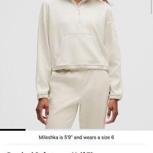 Lululemon Cream Quarter-Zip Sweatshirt